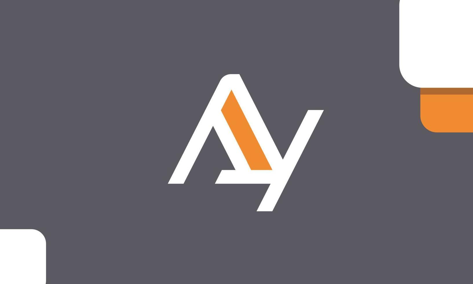 Alphabet letters Initials Monogram logo AY, YA, A and Y vector