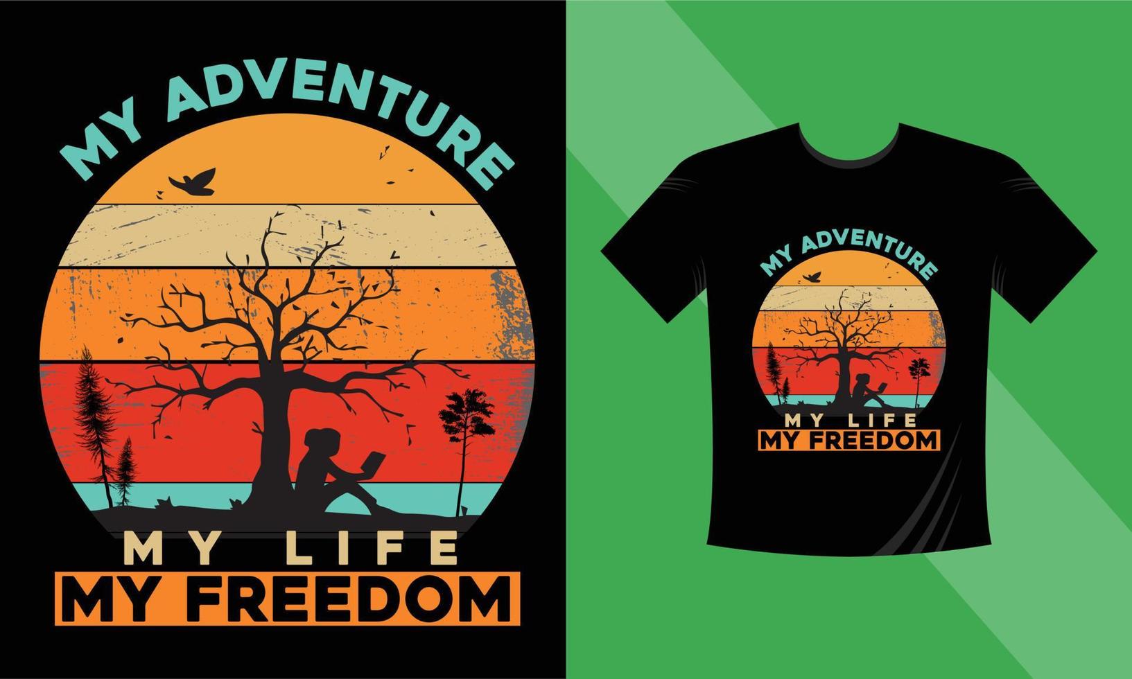 Hunting t-shirt design my adventure vector