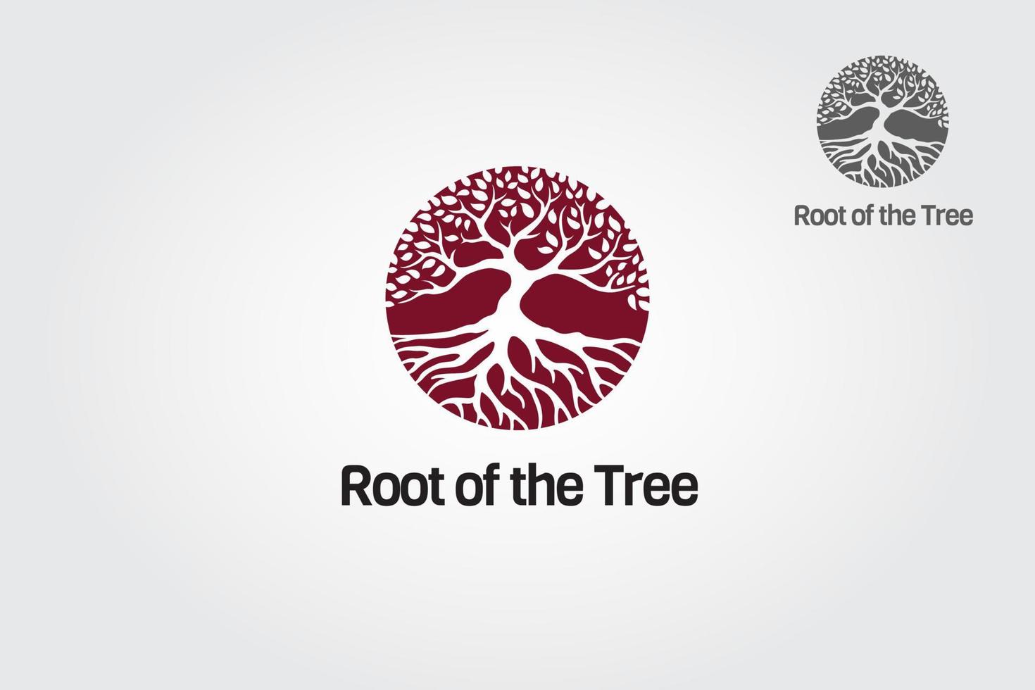 Root of the tree logo templete this concept could be used for recycling, environment associations, landscape business and other. vector