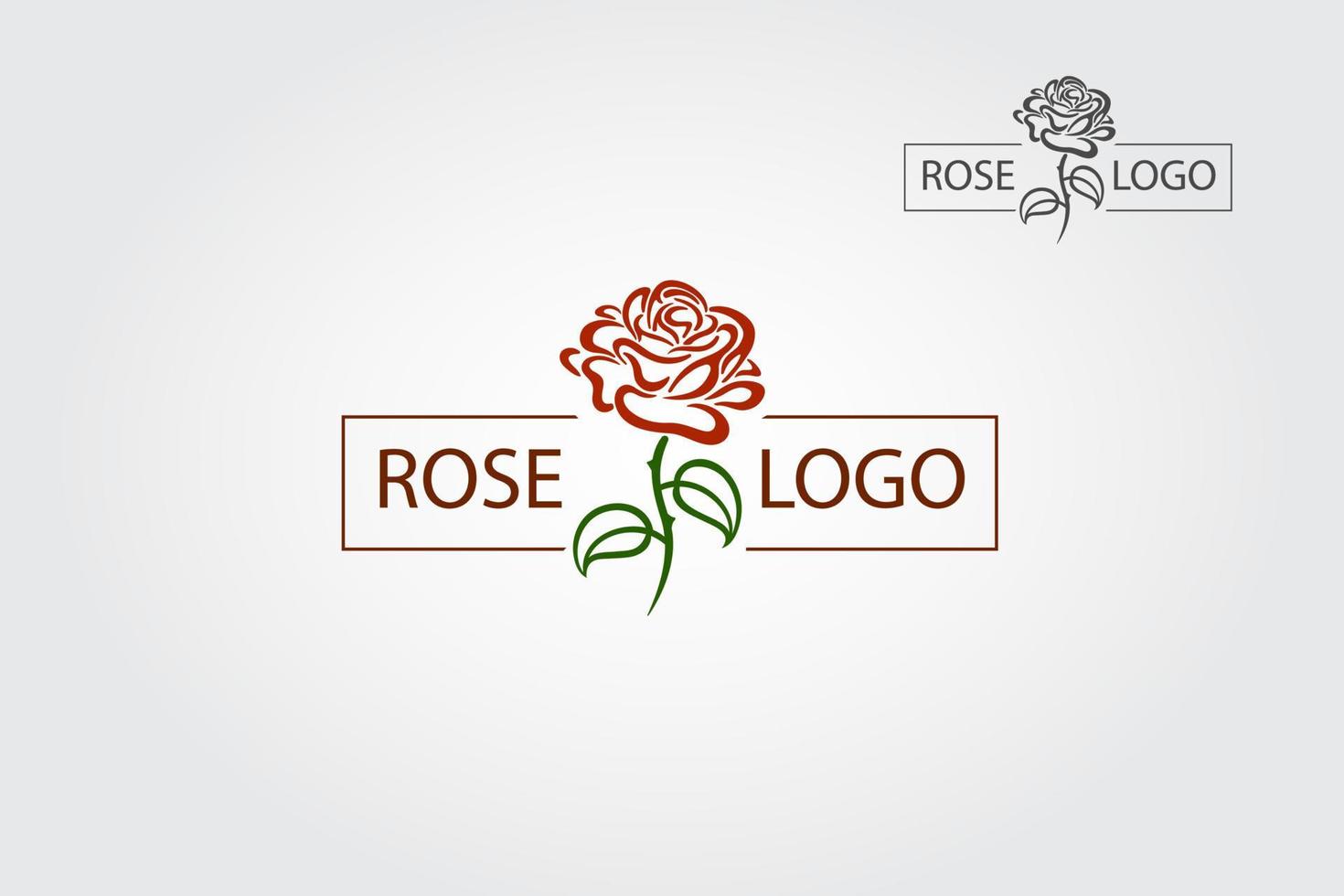 Rose Vector Logo Template. Simple and elegant logo design of an rose.