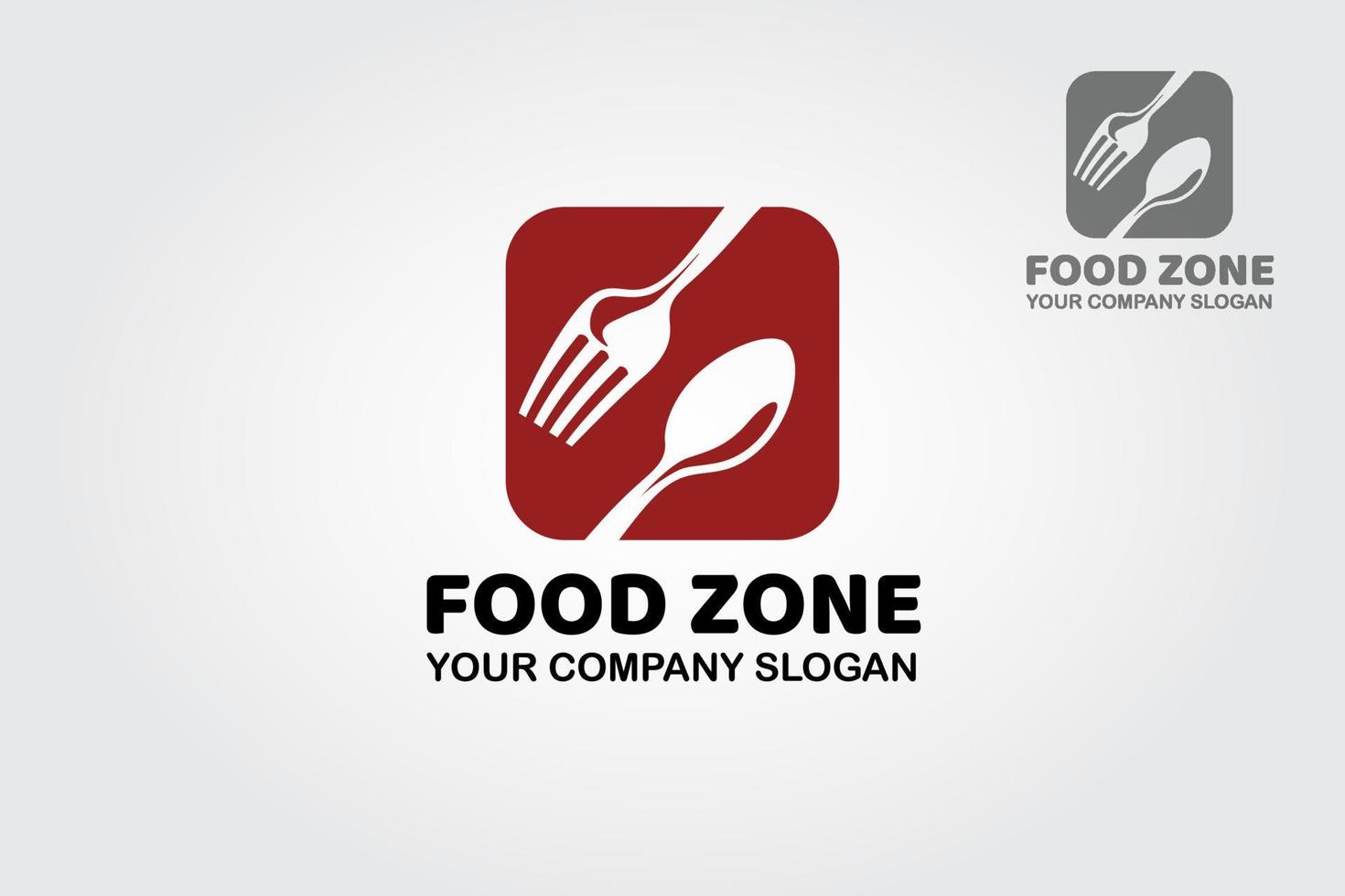 Food Zone Vector Logo Template. Elegant food menu template for your restaurant. Suitable for any restaurant and fast food business. Easy to move or change if required.