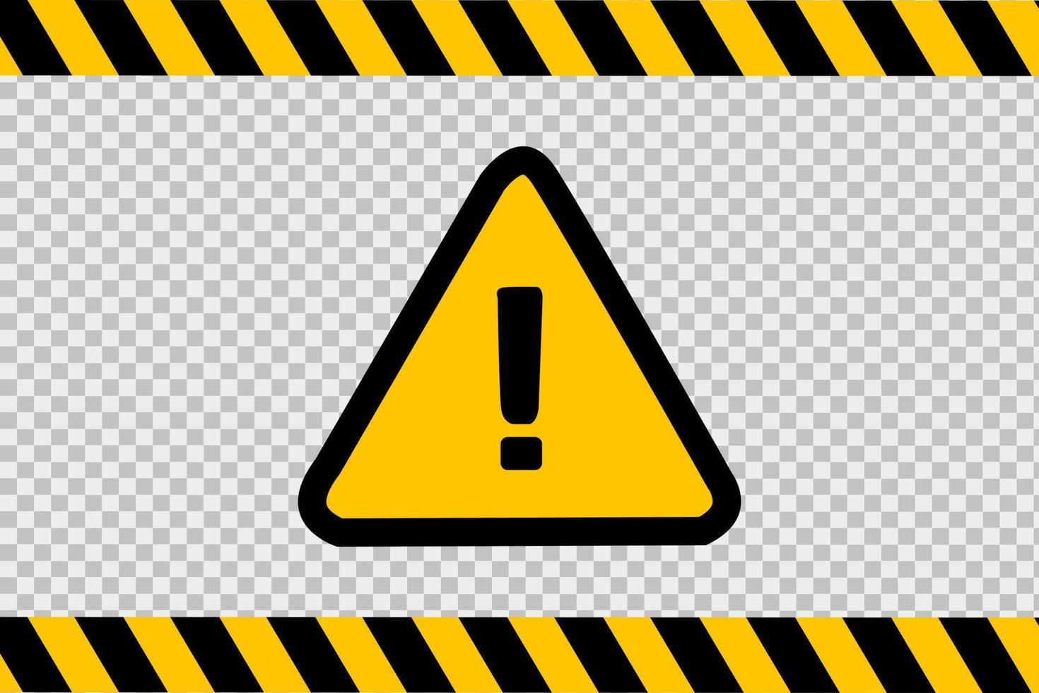 Caution and warning. Exclamation mark icon isolated on yellow triangle. vector