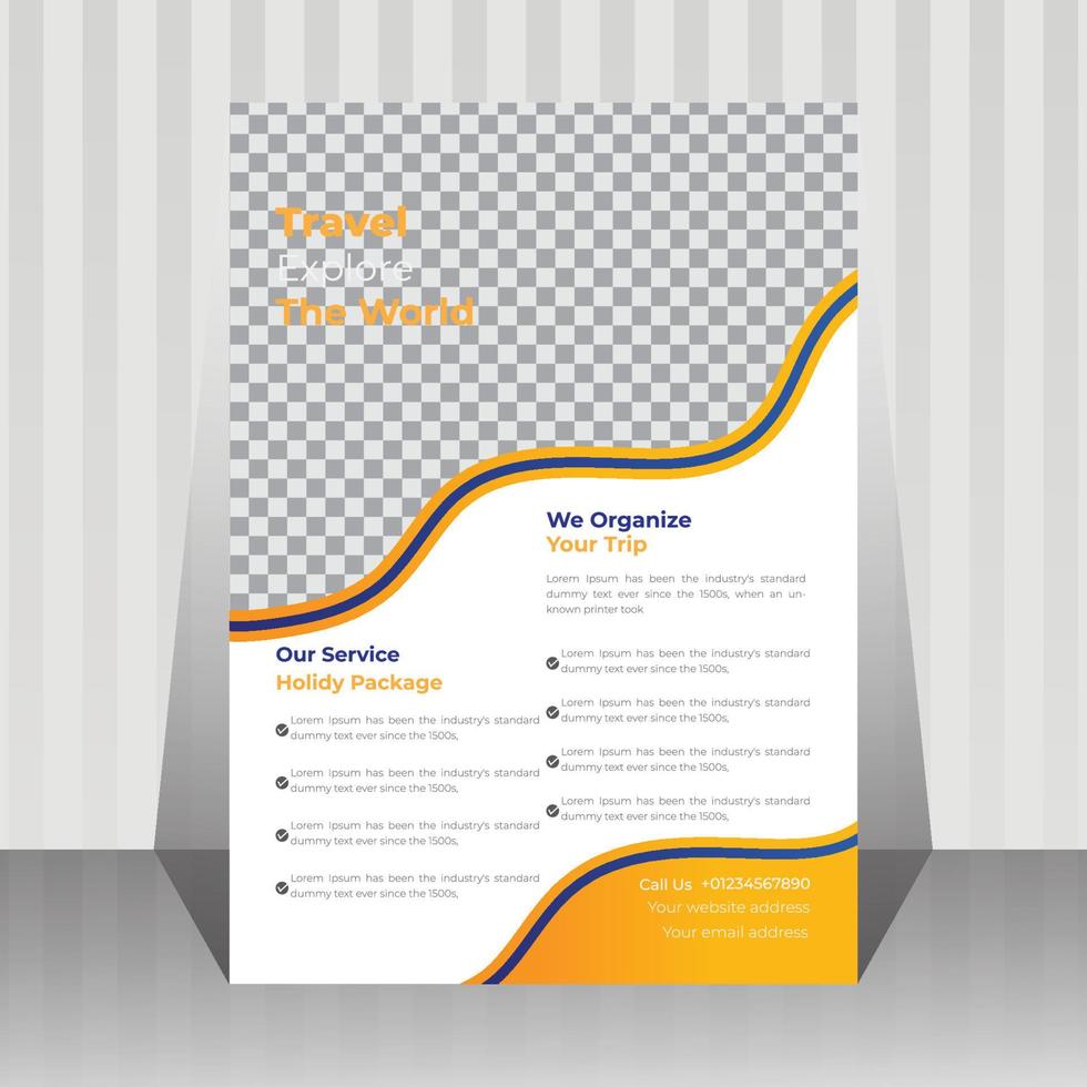 Travel Flyer Template vector