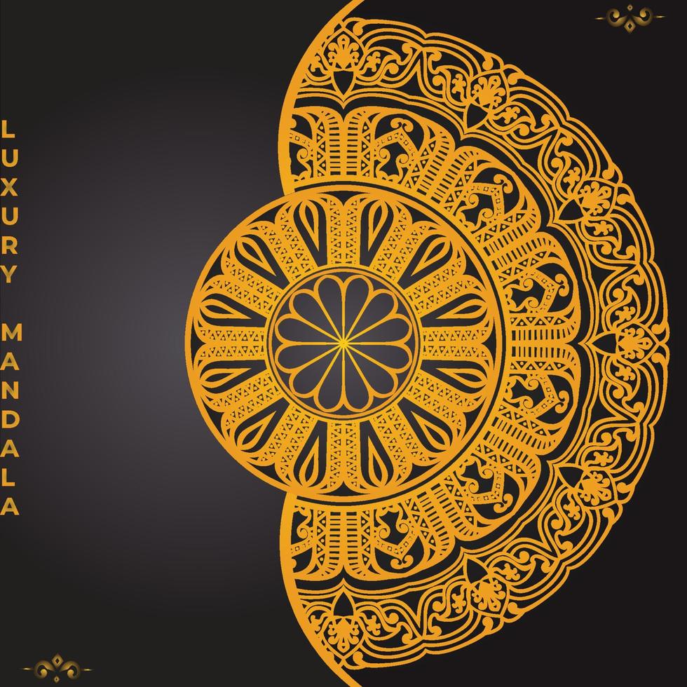 plantilla de fondo de diseño de mandala ornamental de lujo vector