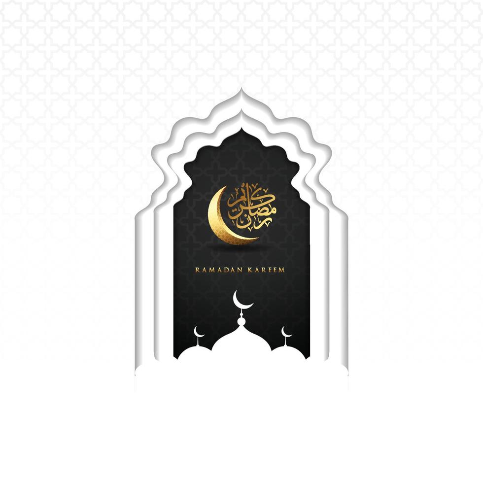 Ramadan Kareem greeting card design vector template