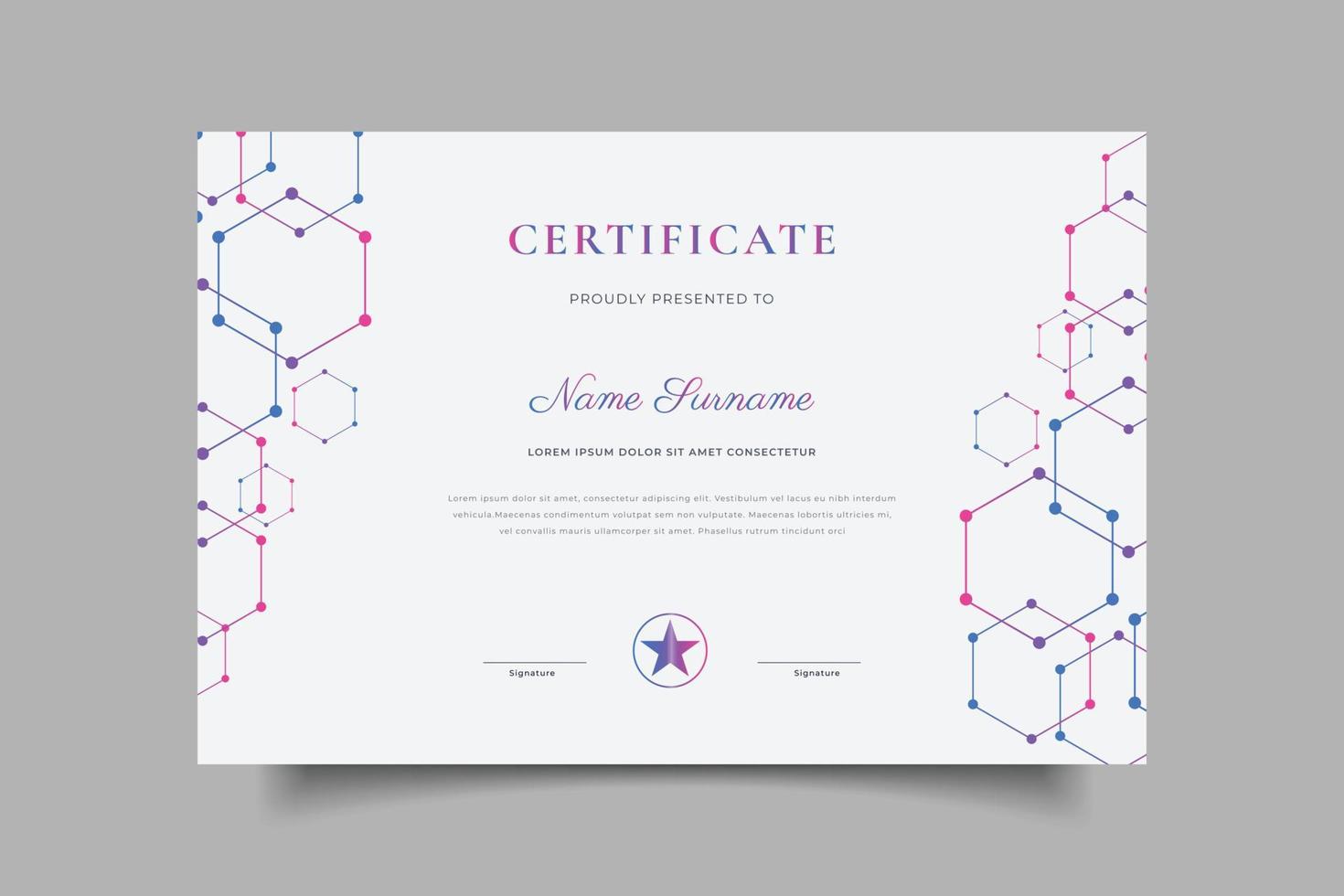 template certificate design vector