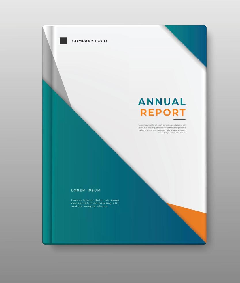 business book cover annual report template design vector