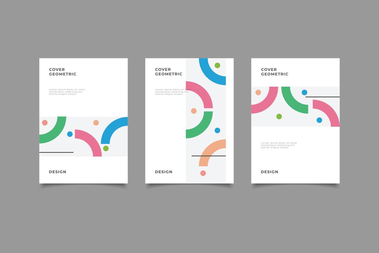 geometric cover template collection vector