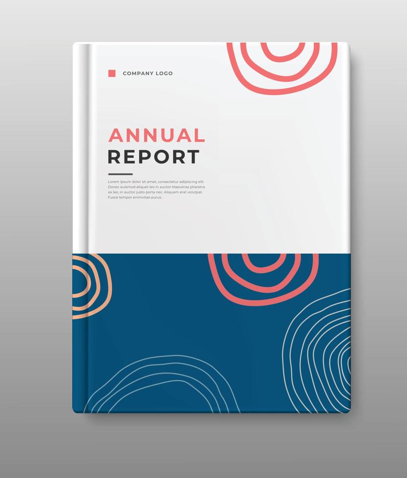 template business annual report cover book design vector