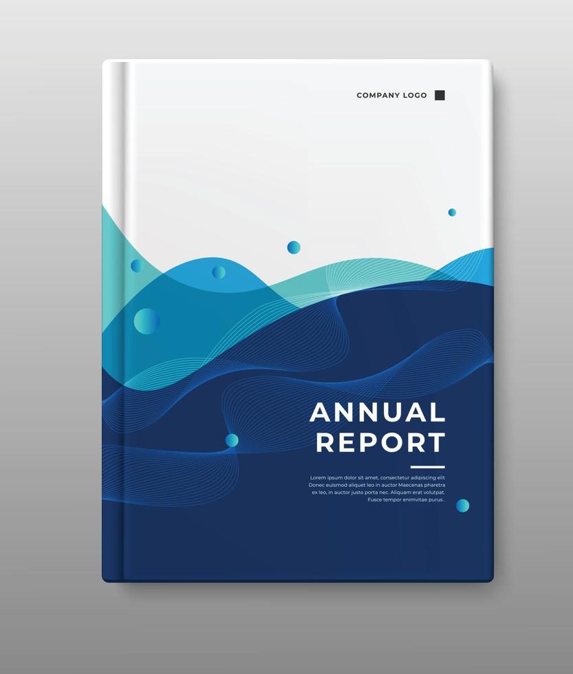 business anual report cover template vector