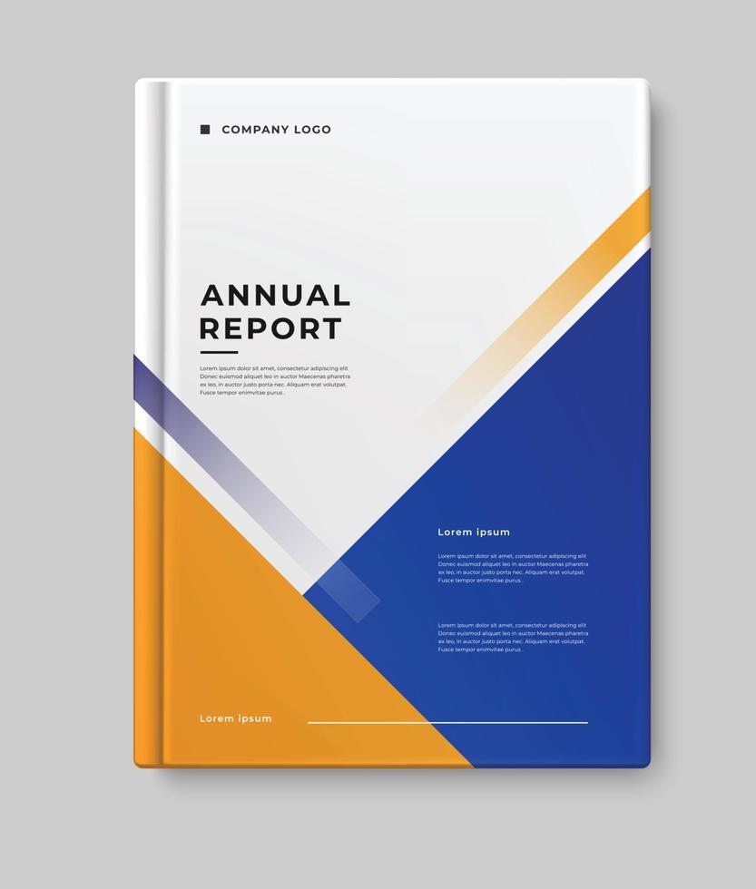 template business annual report cover book design vector