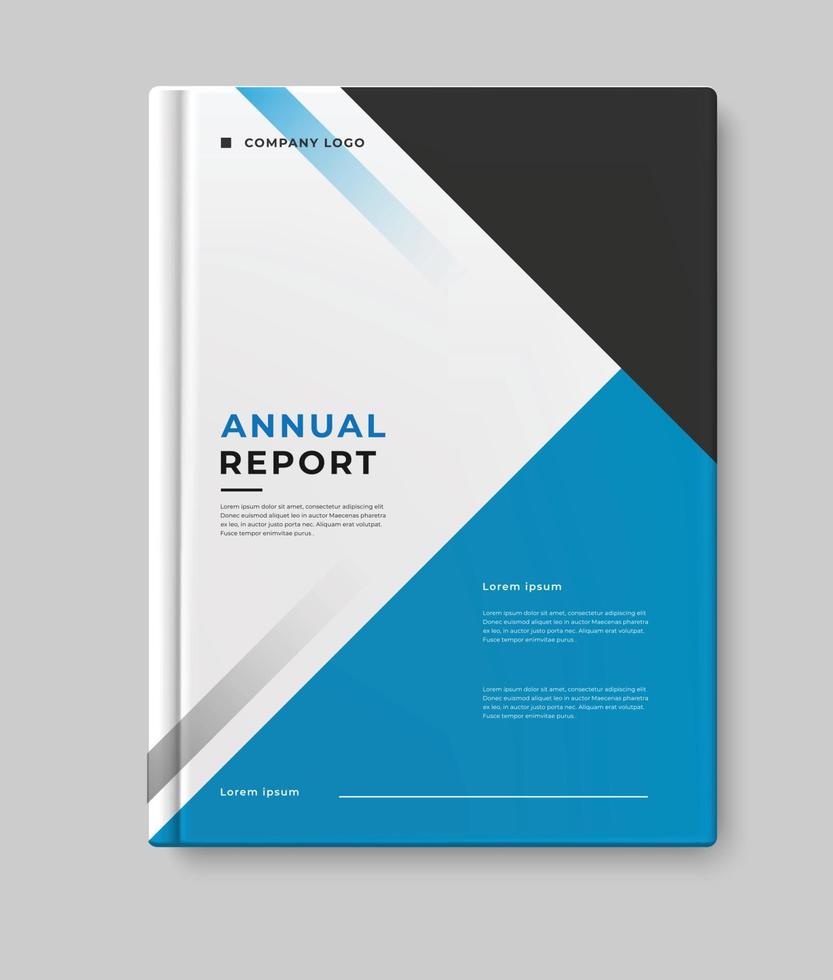 template business annual report cover book design vector