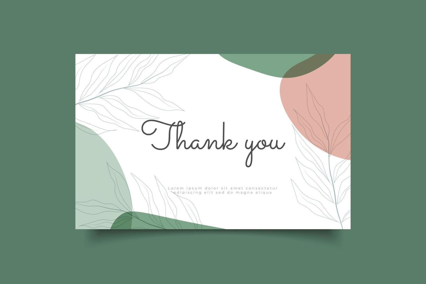 template thank you card design vector