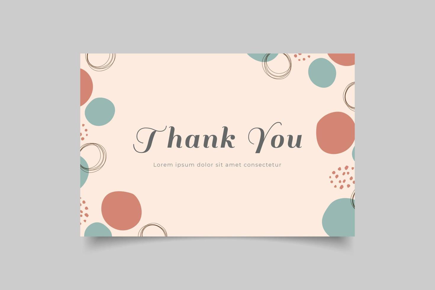 template thank you card design vector