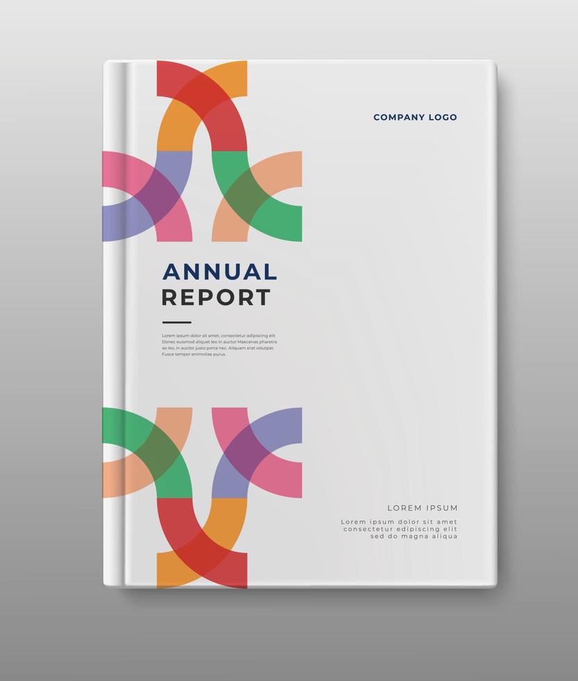 business book cover annual report template design vector