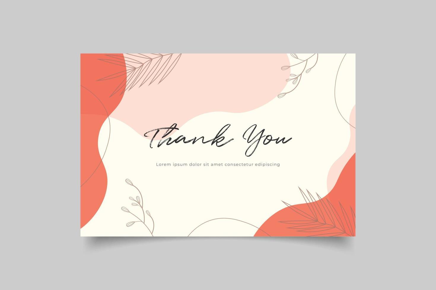 template thank you card design vector