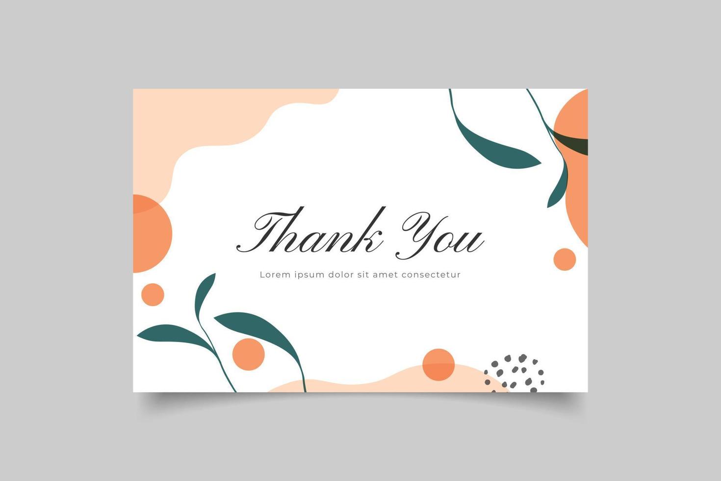 template thank you card design vector