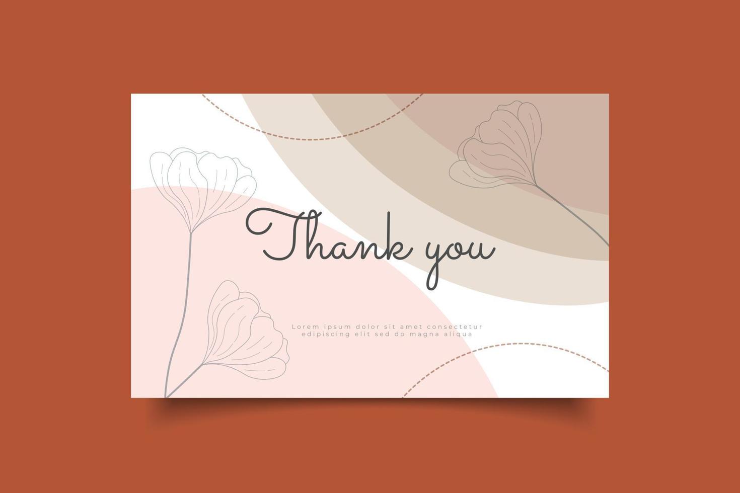 template thank you card design vector