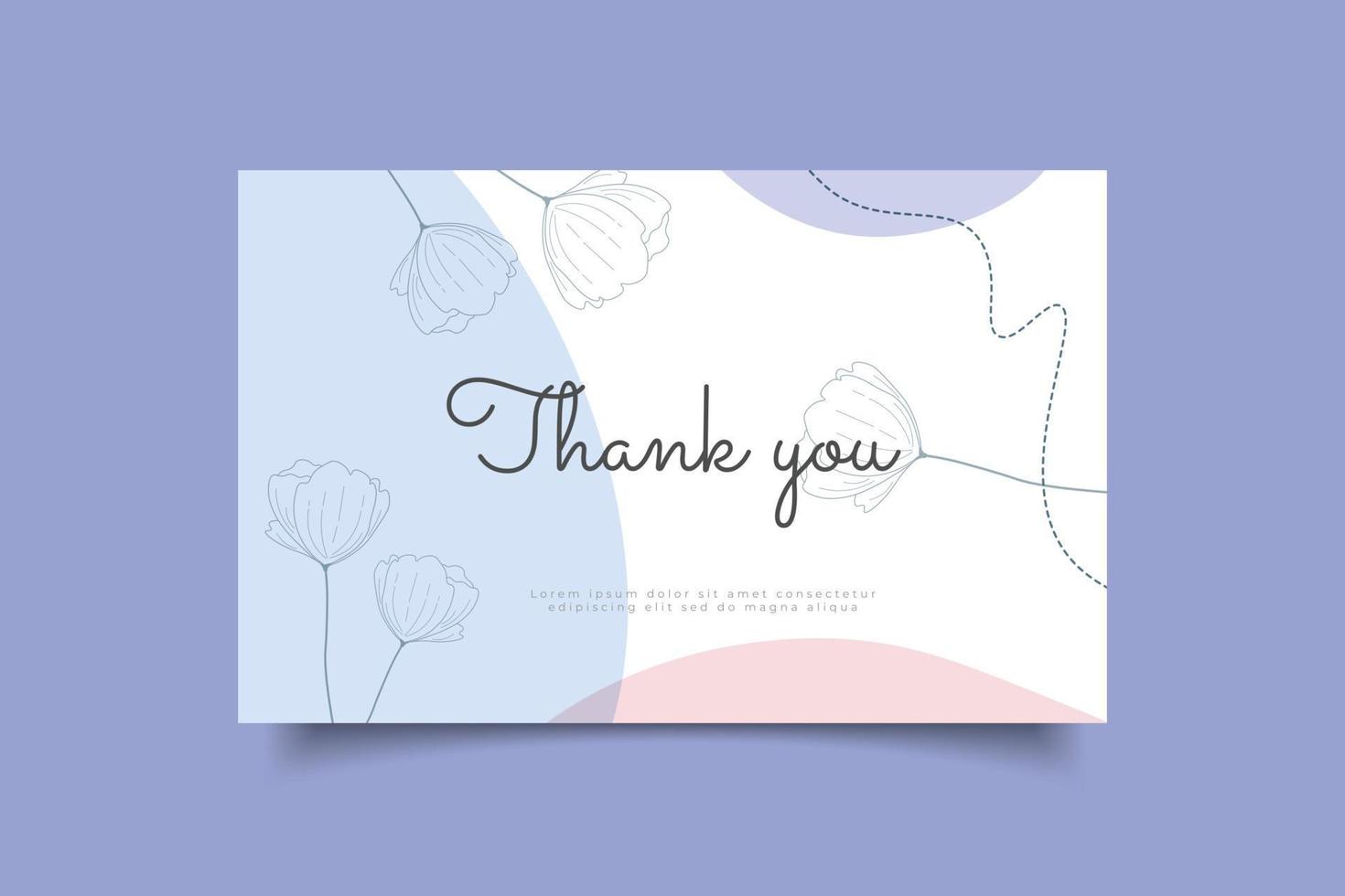 template thank you card design vector