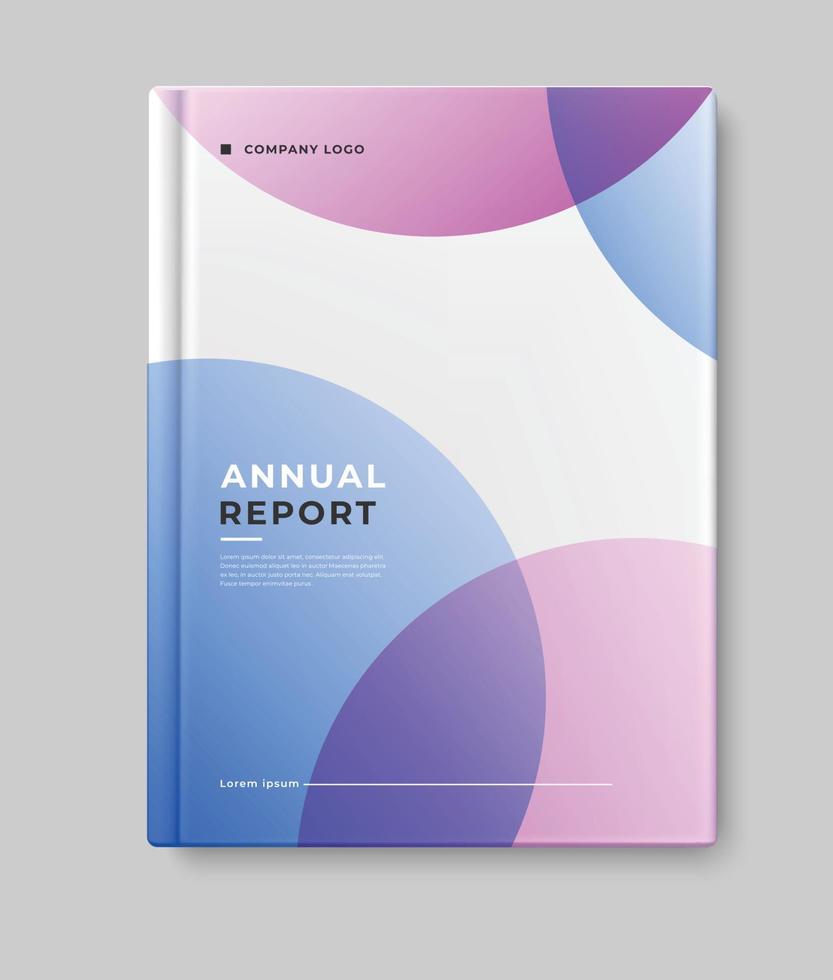 template business annual report cover book design vector