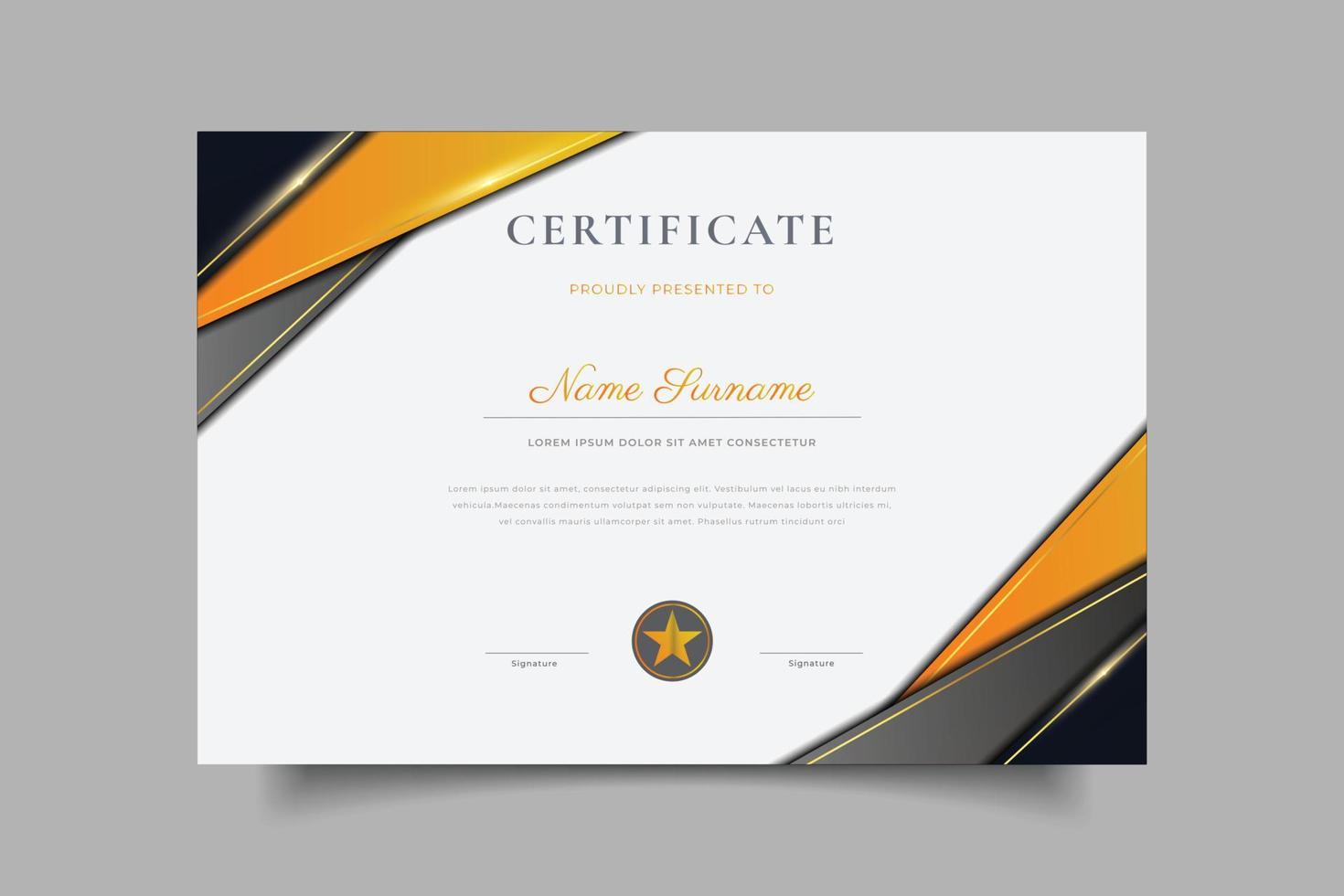 template certificate design vector