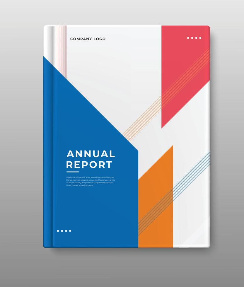 business book cover annual report template design vector