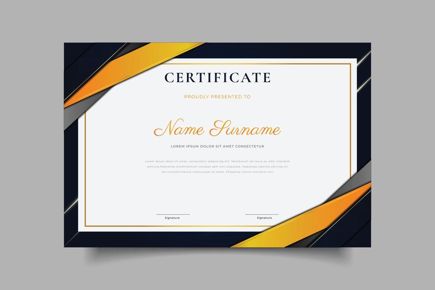 template certificate design vector