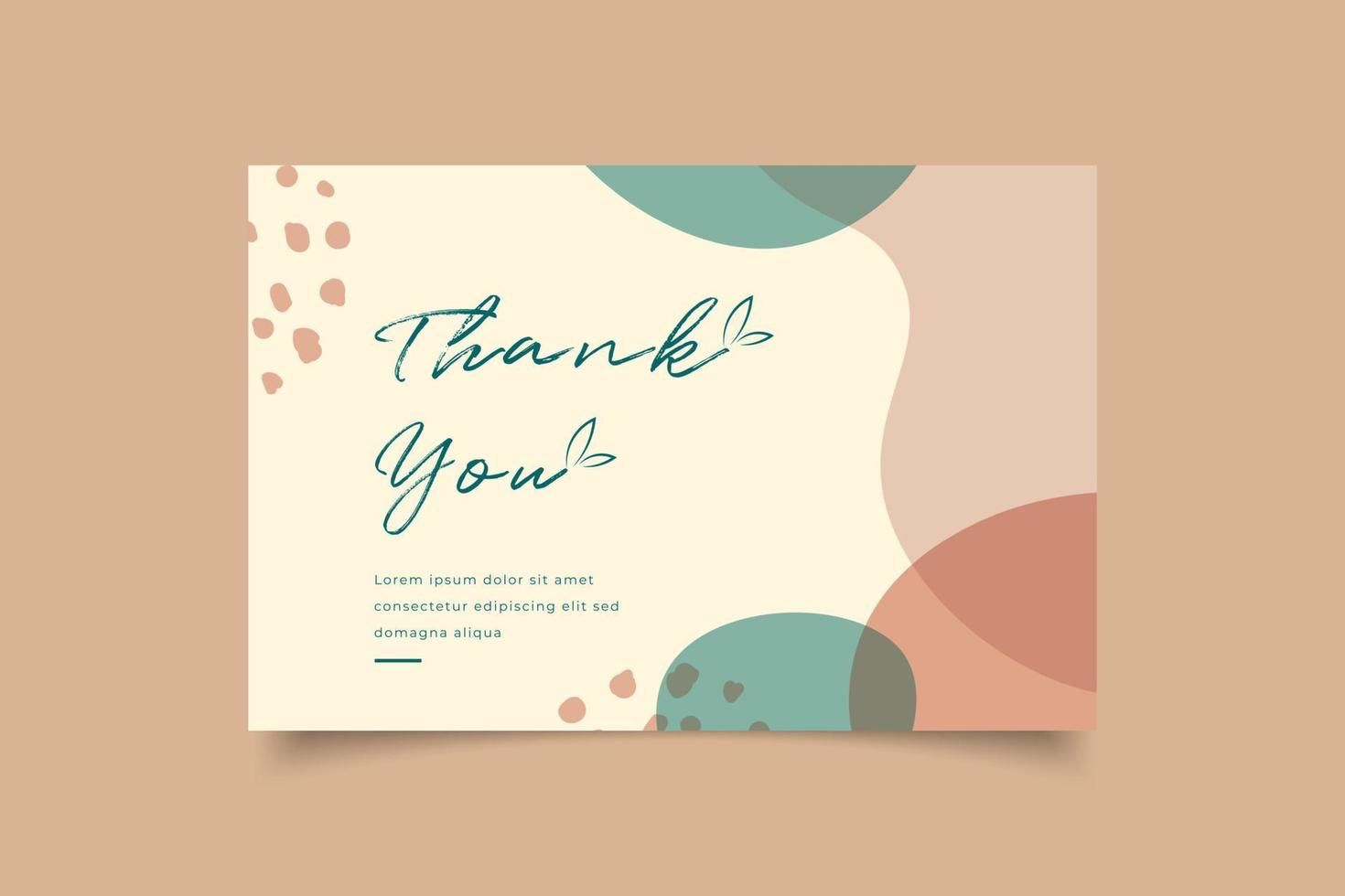 template thank you card design vector