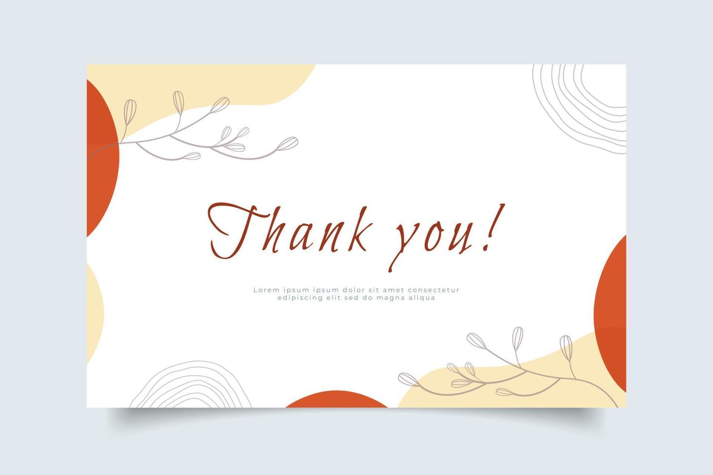 template thank you card design vector