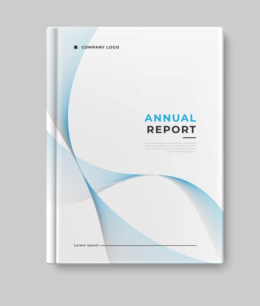 template business annual report cover book design vector