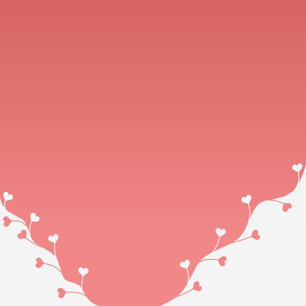 cute valentine template background with heart shape vector