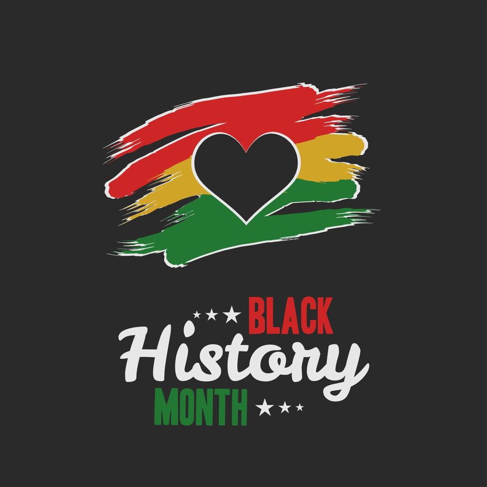 simple african american black history month poster for social media post, greeting card, and campaign vector