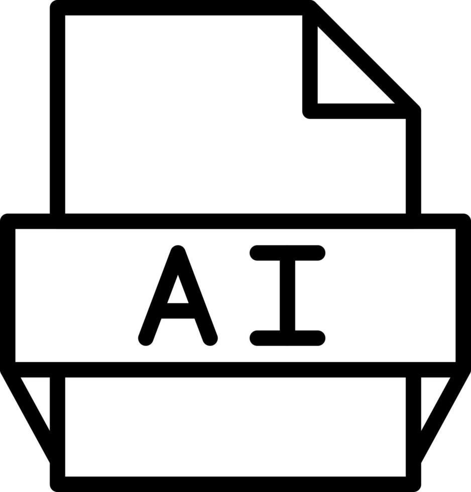 icono de formato de archivo ai vector