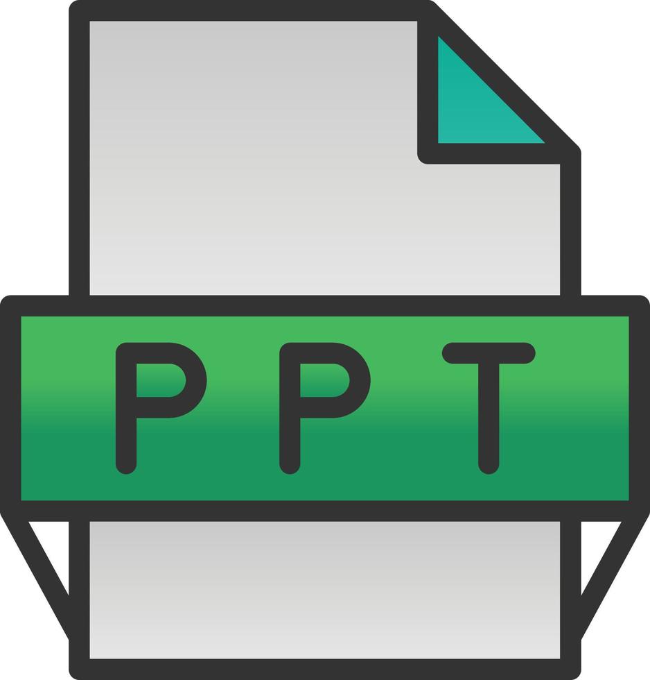 Ppt File Format Icon vector