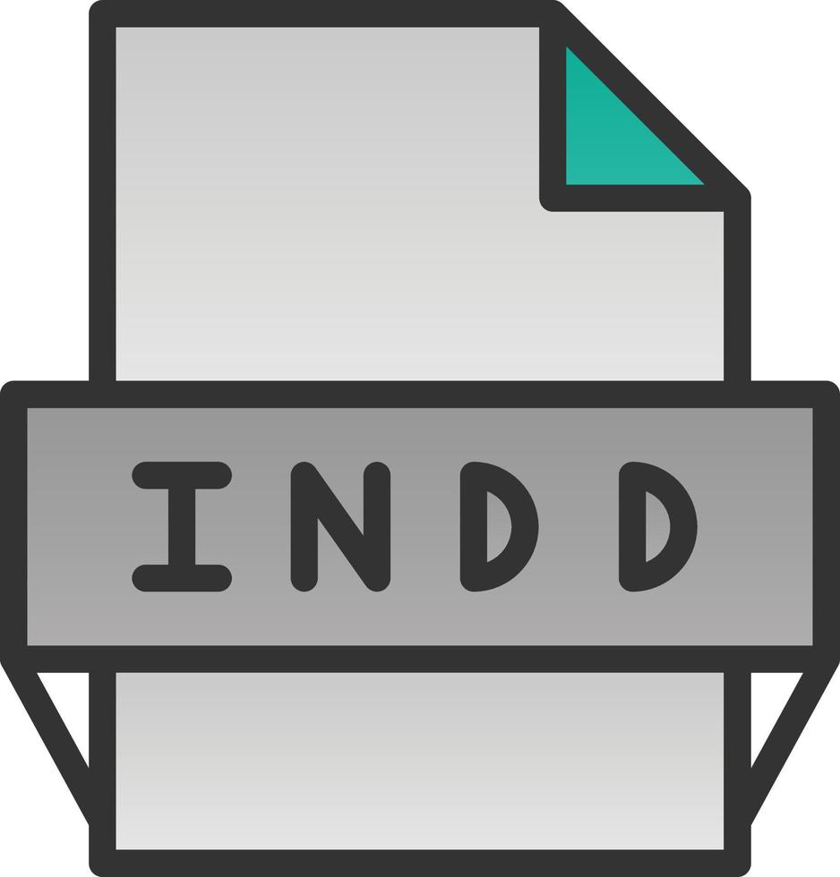 Indd File Format Icon vector