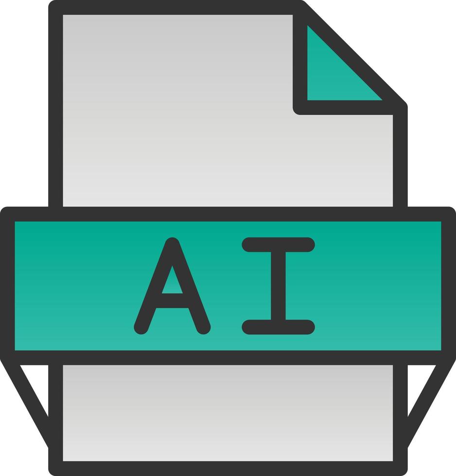 Ai File Format Icon vector