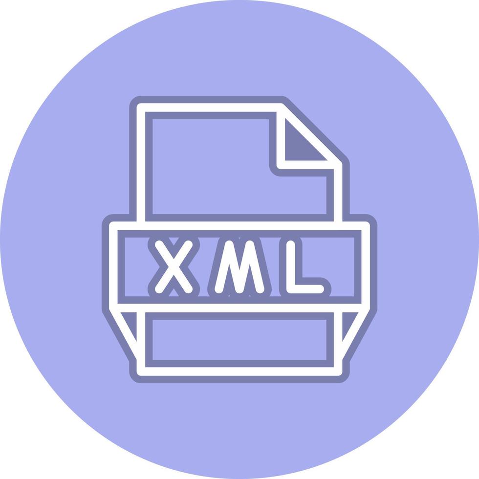 Xml File Format Icon vector