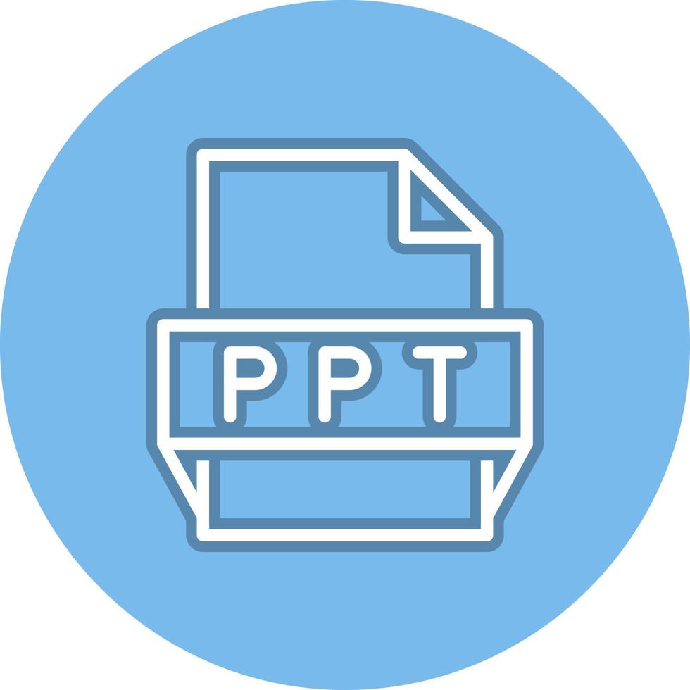 Ppt File Format Icon vector