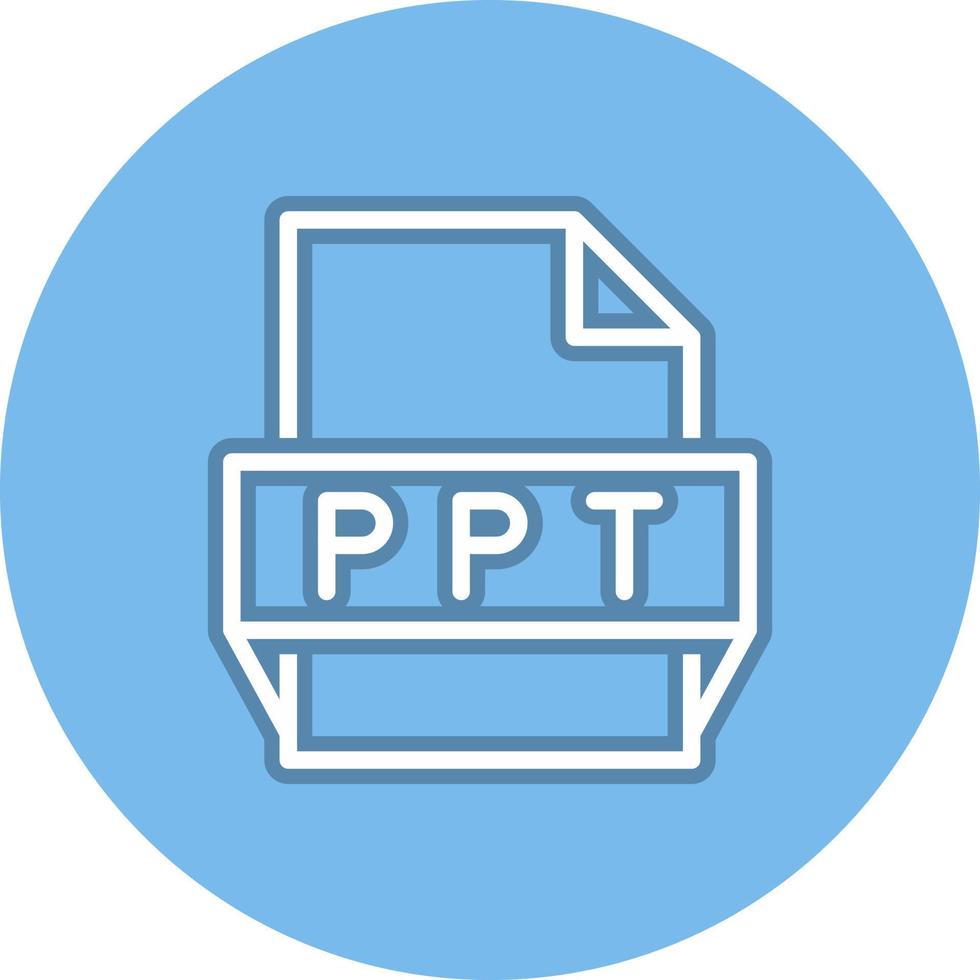 Ppt File Format Icon vector