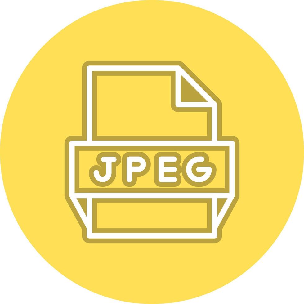 Jpeg File Format Icon vector