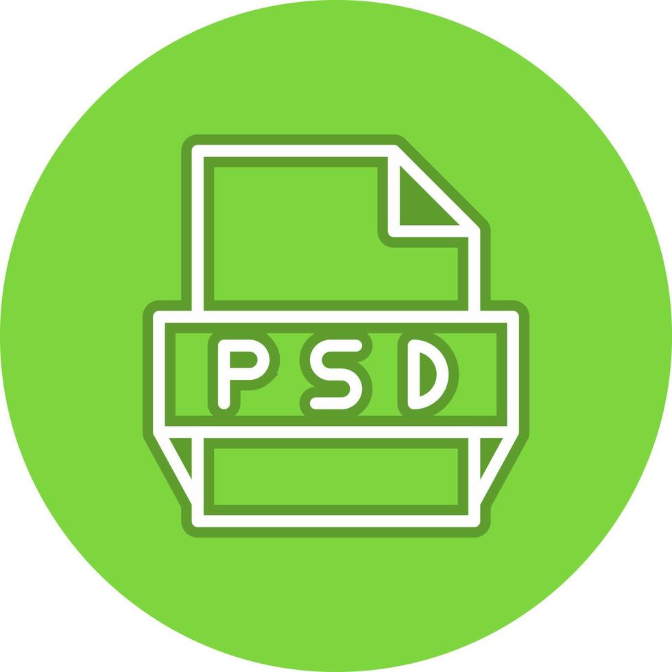 icono de formato de archivo psd vector