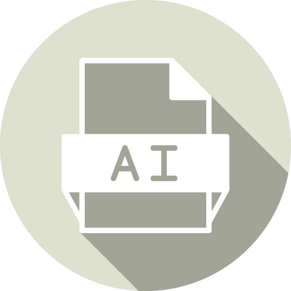 Ai File Format Icon vector