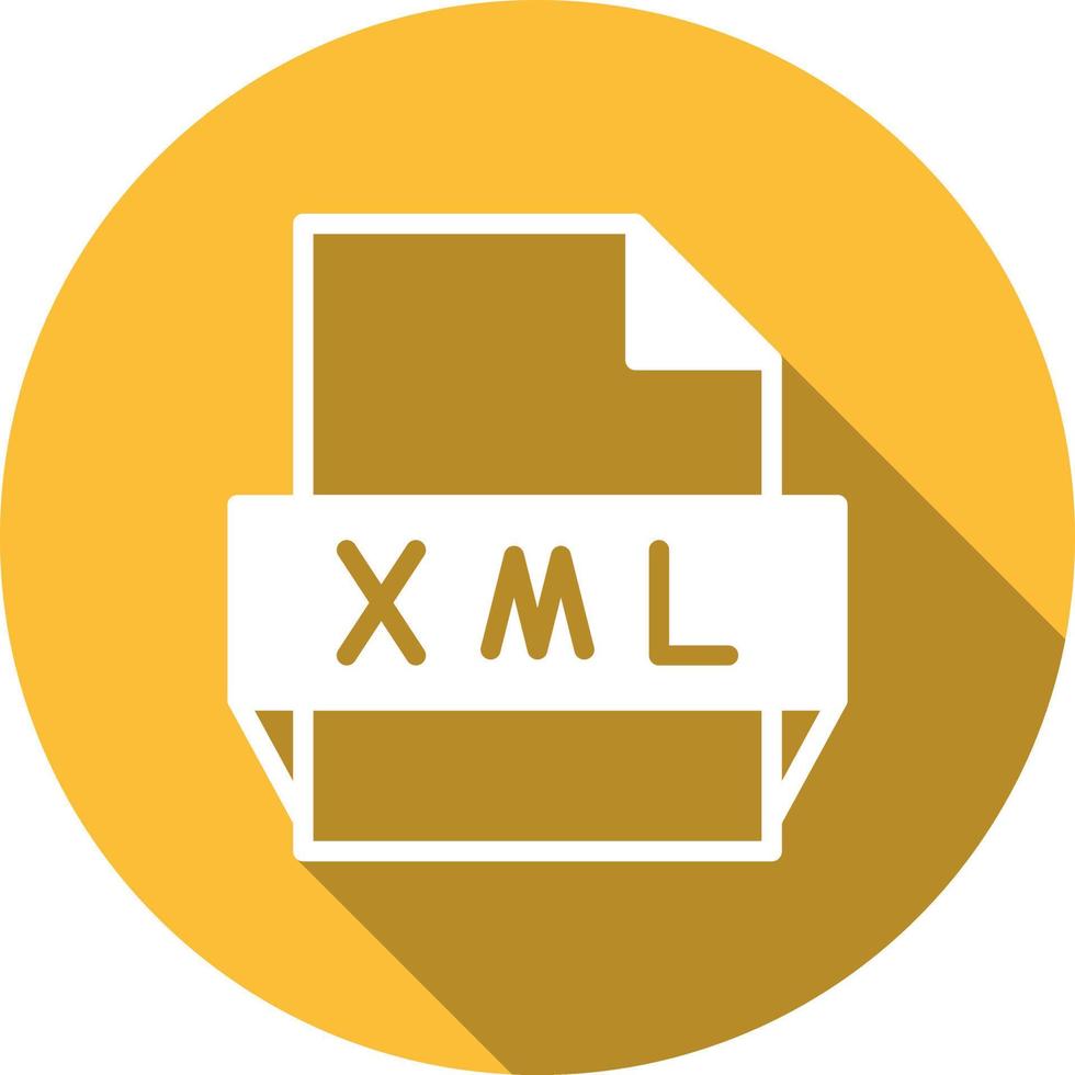 Xml File Format Icon vector