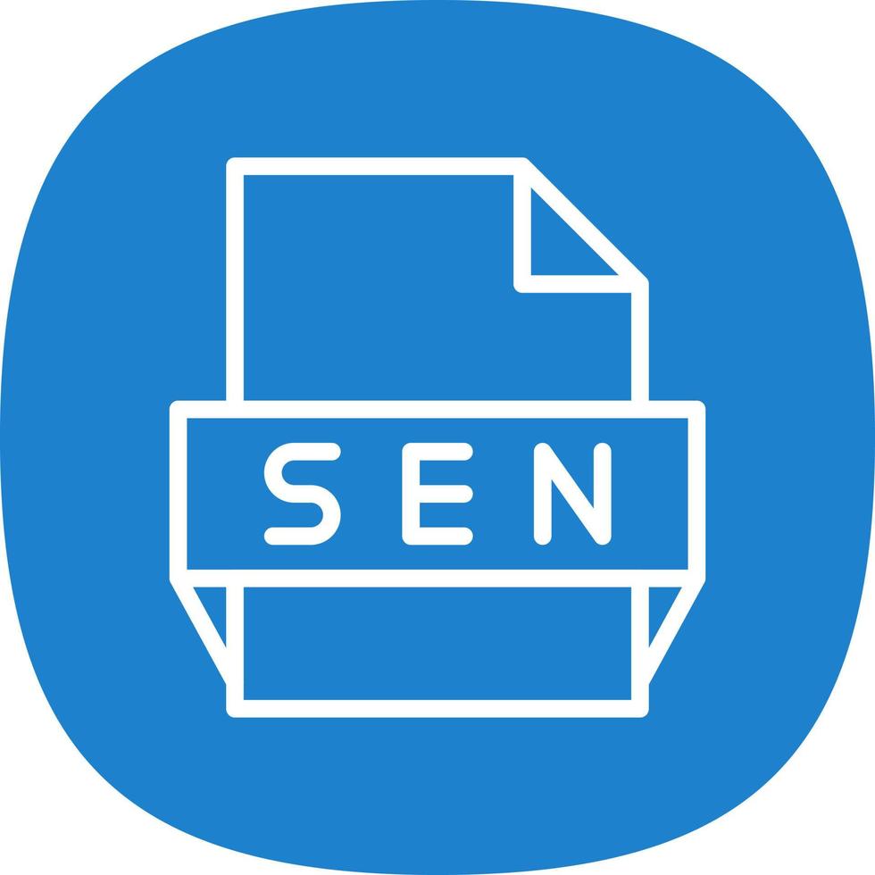 Sen File Format Icon vector