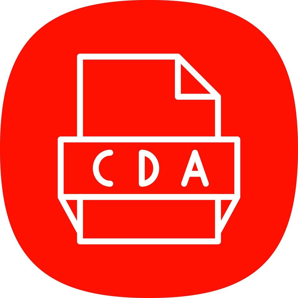 Cda File Format Icon vector