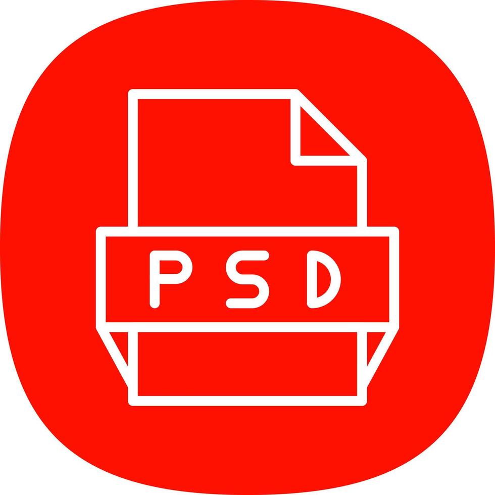 icono de formato de archivo psd vector