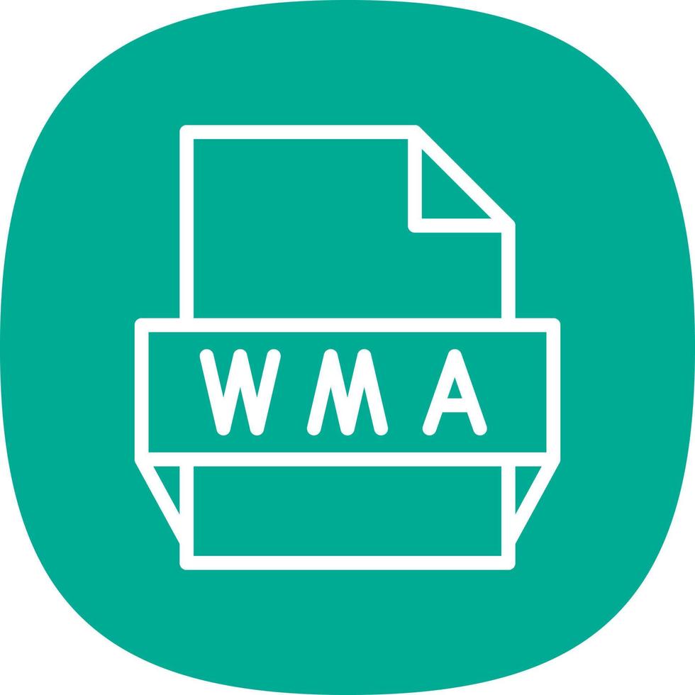 Wma File Format Icon vector