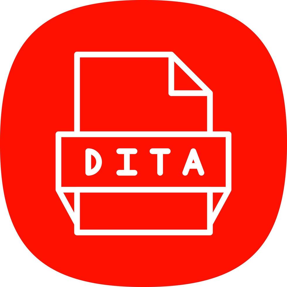 icono de formato de archivo dita vector