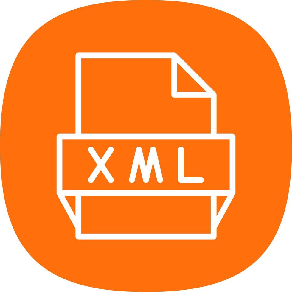 Xml File Format Icon vector