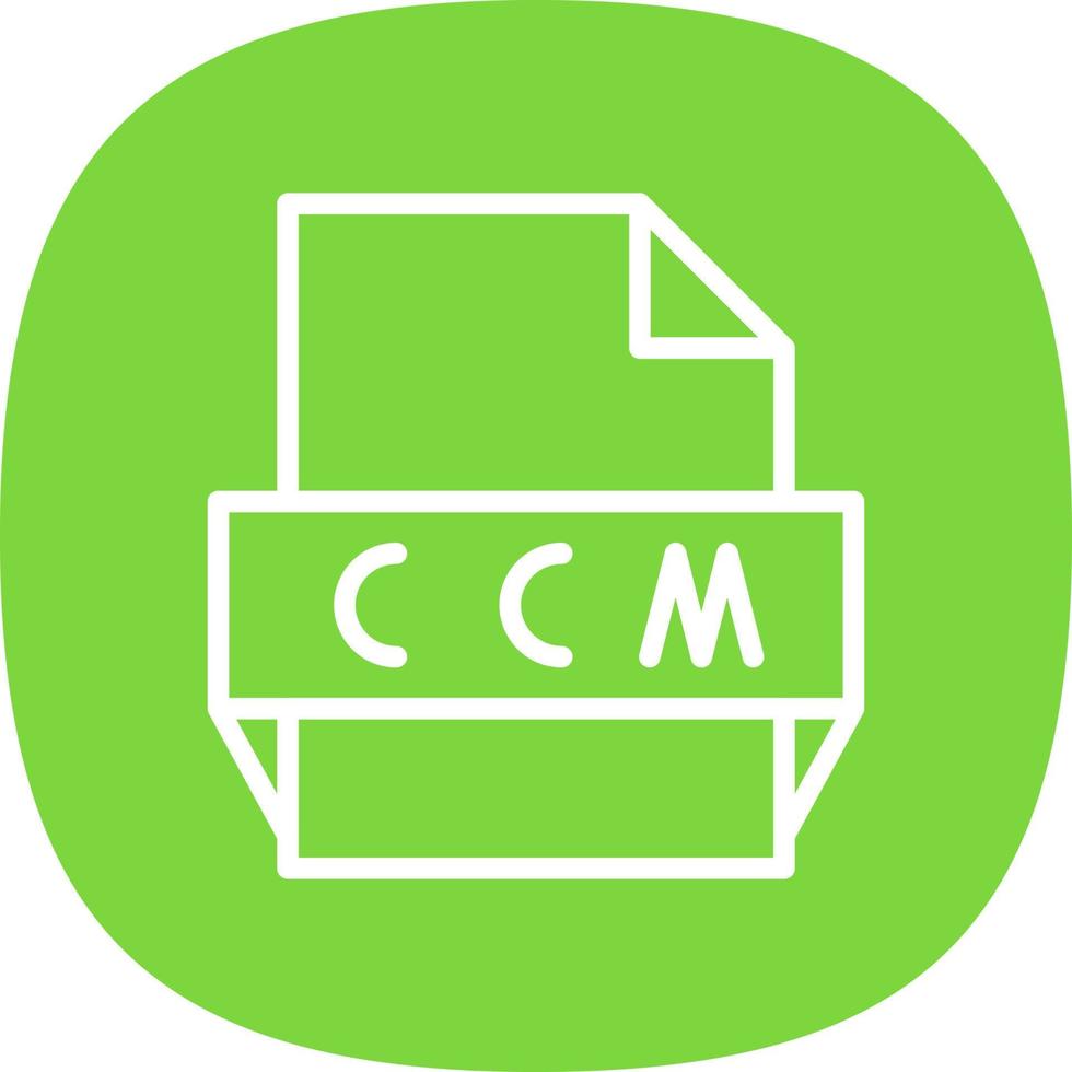 Ccm File Format Icon vector